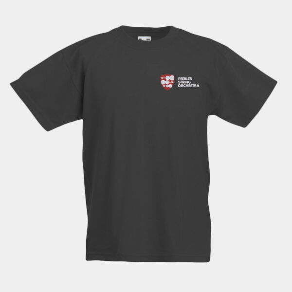 SS12B Kids Cotton T-Shirt Black Thumbnail