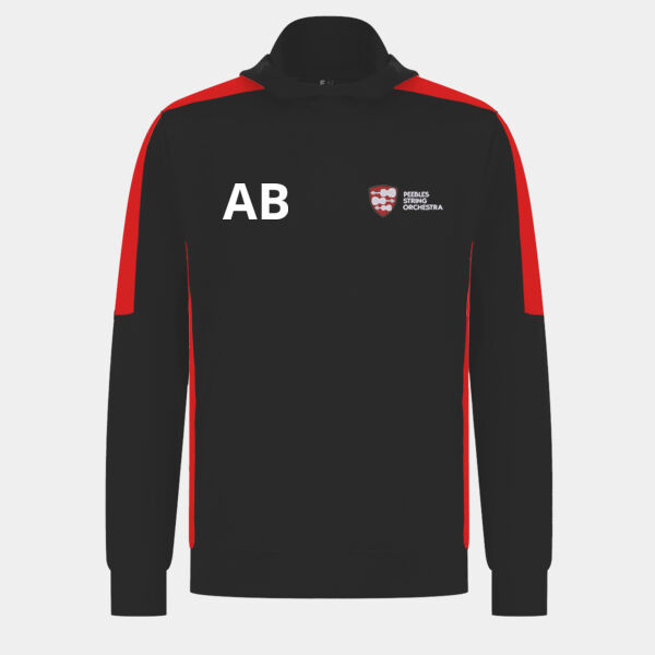 Adults Contrast Hoodie with Initials right chest Thumbnail